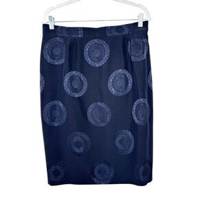 Louis Feraud silk skirt with oriental medallion pattern